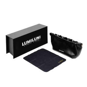 מארז משקפיים מקרטון יוקרתי משקפי שמש תיבת נייר שחור למשקפי מתנה אריזת עור רך למשקפי שמש - Product Image 1