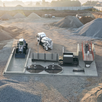 Centrale de recyclage de béton humide NFLG YCRP40A YCRP40MX, capacité 40m³/h, avec piscine de mélange électrique et types conteneurisés