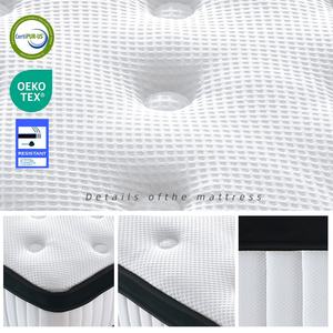 מזרן בגודל מלא OEM/ODM, 12 אינץ', קינג סייז, מראה יוקרתי, לטקס עליון, קצף זיכרון, מזרן קפיצים מבודדים למלונות - Product Image 2