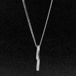 2026 Hot Selling Exquisite <b>Titanium</b> Steel Square Stick Pendant Necklace Simple Design Unisex's Long Necklaces Wholesale Jewelry - Product Image 2