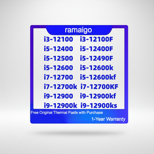 13-12100 12100F I5-12400 12400F 12500 12490F 12600 12600k 12600kf I7-12700 12700k 12700KF I9-12900 12900kf 12900k 12900ks Processeur 13 - Product Image 1
