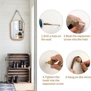 Round Makeup <b>Mirror</b> White Aluminum Lens Wall Mounted No Drill Bathroom <b>Vanity</b> <b>Mirror</b> - Product Image 3