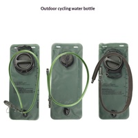 Poche à eau en plastique de qualité alimentaire pour le cyclisme, voyage en plein air, sport, souple, pliable, vert militaire, pour bouteille d'eau