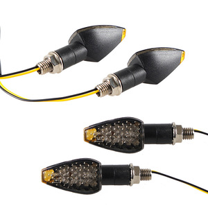 ไฟเลี้ยว LED สากล 8 เลนส์สีดำสำหรับการซ่อมแซมรถจักรยานยนต์ - Product Image 1