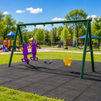 Ensemble de balançoires à structure arquée robuste pour enfants, personnalisable, multi-utilisateurs, pour l'extérieur, équipement de terrain de jeu pour enfants