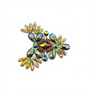 Bricolage en gros fer sur strass chaîne coupe Hot Fix cristal Applique Patch pour le Brésil carnaval vêtements Costume conception - Product Image 4