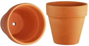 3 pots à fleurs en <span class=keywords><strong>terre</strong></span> <span class=keywords><strong>cuite</strong></span> brune de petite taille - Product Image 5