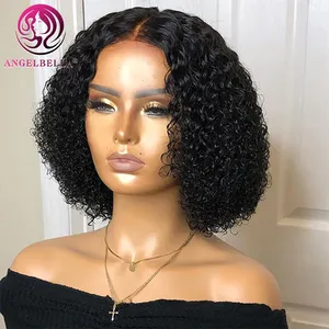 Bob Wigs For Black Women Kinky Natural Curly Short Burmese Curly Hair Wig Lace Closure Woman Short Wigs