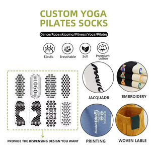 Chaussettes de Pilates antidérapantes pour femme, haute qualité, avec nœud côtelé, en Spandex et coton, pour jeunes, thèmes personnalisés vin et cerises, logo sous le pied - Product Image 6