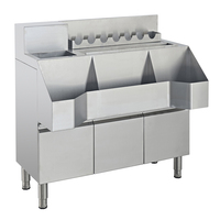 Comptoir de bar en acier inoxydable 304 commercial avec un design moderne pour la restauration aéroportuaire et les présentoirs de buffet
