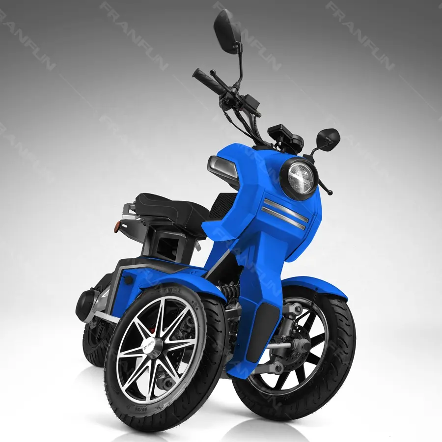 Triciclo eléctrico de aleación de aluminio con 2 ruedas delanteras, vehículo eléctrico de 70 KMlumlumlumcertified certified