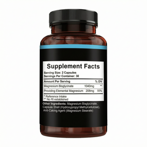Capsules de glycinate de magnésium pour la récupération musculaire, le soutien des os et des articulations, complément de magnésium <span class=keywords><strong>bisglycinate</strong></span>, 60 capsules végétaliennes, OEM ODM - Product Image 2