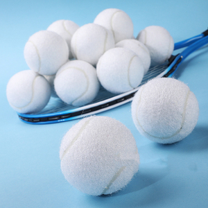 IStapromo Gifts Balle de tennis en caoutchouc blanc pour entraînement, exercice, débutants et professionnels, haute élasticité - Product Image 1