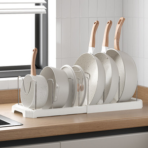 Telescopic <b>dish</b> <b>rack</b>, cookware storage <b>rack</b>, draining pot <b>rack</b>, multi-functional kitchen countertop storage <b>rack</b>, pot lid <b>rack</b>, - Product Image 3