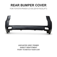 Pare-chocs arrière pour Toyota Land Cruiser Prado LC150, style OEM, remplacement non peint, plastique PP ABS avec découpes pour feux antibrouillard, 4x4