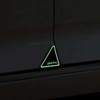 Autocollants de protection d'angle de porte de voiture qui brillent dans le noir, en fibre de carbone, imperméables, anti-collision, anti-rayures, décoration extérieure de carrosserie automobile