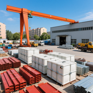 Portable 25000Gallon 100m3 SMC GRP Sectionnel Réservoir De Stockage D'eau En Acier Galvanisé Plastique Fibre De Verre Utilisé pour La Vente Au Détail Potable - Product Image 1