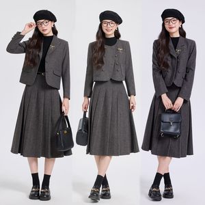Wool Coat Women's Long Skirt Suit Formal Wear Autumn Winter 2025 Keep Warm Full Sleeve Woven Fabric - Product Image 5