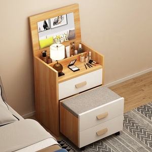 Meubles de maison design simple à bas prix coiffeuse à rabat en bois avec tiroirs coiffeuse moderne blanche avec miroir - Product Image 2