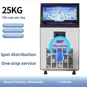 Vente directe d'usine, machine à glaçons commerciale pour les salons de thé, les bars, en acier inoxydable, entièrement automatique, machine à glaçons carrés - Product Image 3