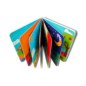 Livres musicaux éducatifs interactifs de haute qualité, imprimés sur mesure, avec fonction tactile et sons de dessins animés, en carton, pour enfants - Product Image 1