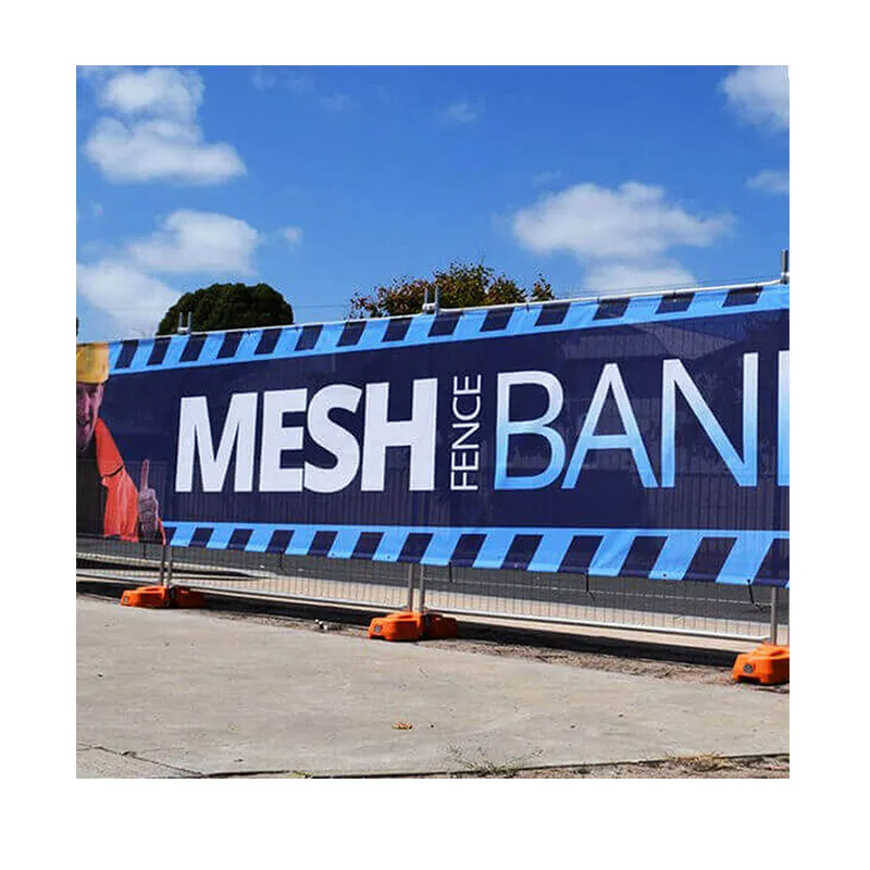 Digitale Gedrukt Reclame Custom Stof Flex Mesh Fence Banner Met Optionele Pvc Vinyl