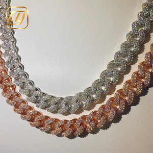 GRA Certificated Hip Hop 925 Sterling Silver 10MM <b>Iced</b> <b>Out</b> VVS Moissanite Diamond Fine Jewelry Cuban Link <b>Chain</b> Necklace - Product Image 4