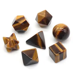 New Arrival Export Quality Natural Crystal Gemstone Healing Sacred 7 pc Geometry Set Wholesale Price Sale In Bulk Order