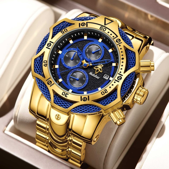 Men's Oversized Sport Quartz Watch - Three-Hand Analog Display & Alloy Case, Waterproof Timepiece for Outdoor & Daily Wear