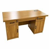 Meubles de bureau contemporains en bois massif, vente en gros d'usine, bureau d'ordinateur pour personnel, armoire de rangement à deux tiroirs verrouillables pour usage en villa