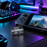Kartu Memori Flash TF Lexar Professional SILVER 128GB Kelas 10 UHS-I U3 V30 A2 Kecepatan Tinggi 160MB/s