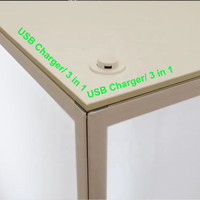 Publicité 8ft Verrouillable En Aluminium Sans Cadre Boîte À Lumière Table D'exposition Pliable Rétro-Éclairé USB Rechargeable Salon Compteur