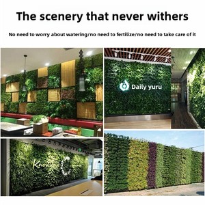 Plantes murales artificielles en plastique, verdure pour la <span class=keywords><strong>d</strong></span>écoration paysagère extérieure, Noël et balcon - Différentes tailles disponibles - Product Image 2