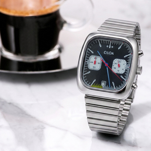 Montre carrée pour homme CILOA, boîtier en acier inoxydable, chronographe vintage, montre-bracelet avec logo personnalisé, luxe et mode - Product Image 5