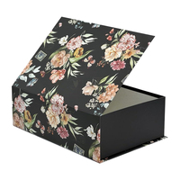 Boîte cadeau magnétique en carton rigide pliable, personnalisée, de luxe, recyclable, pour la Saint-Valentin, mariage, avec ruban