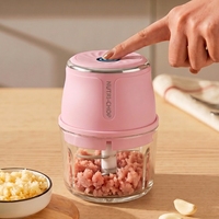 Elektrische groentehakker mini-voedselprocessor USB oplaadbaar knoflook-vleesmolen uienhakker keuken gadget