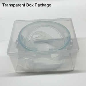 หน้ากากดำน้ำแบบเต็มหน้าสำหรับตกปลาหน้ากากดำน้ำเลนส์กระจกนิรภัยสีแดงกันน้ำมีสายรัดซิลิโคน - Product Image 6