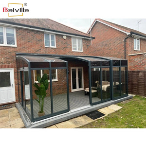 <span class=keywords><strong>Solarium</strong></span> quatre saisons en aluminium coulissant, véranda en verre, enclos de patio extérieur, toit rétractable, véranda - Product Image 2