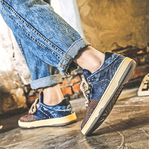 Chaussures en denim pour skateboard, marque privée personnalisée par le fabricant, baskets tendance pour hommes - Product Image 4