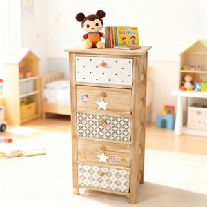 خزانة تخزين خشبية صديقة للبيئة مع أدراج، تصميم أنيق لخزانة الأدراج للمنازل وغرف النوم وغرف المعيشة - Product Image 6