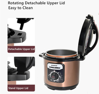 Cuisinière à pression électrique manuelle polyvalente en acier inoxydable BUBOK 6L pour usage domestique et commercial
