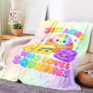 Pastel Rainbow Squishy Cubes Butter Flannel <b>Blanket</b> Throw <b>Blanket</b> Nap <b>Blanket</b> Machine Washable Fade Resistant Custom Print - Product Image 1