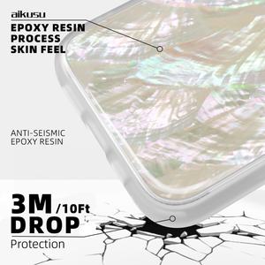 Étui de téléphone portable Aikusu de luxe, antichoc, noir, en nacre, pour iPhone 17 16 15 14 13 Pro Max - Product Image 2