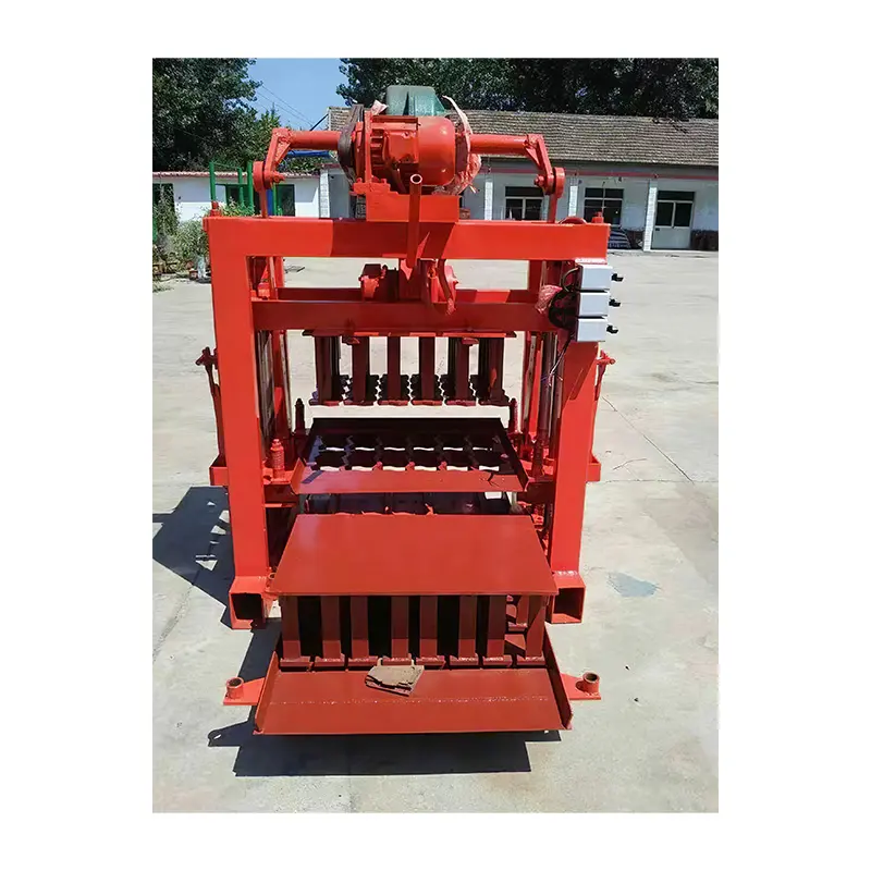 Concrete Hollow Block Machine for Manufacturing Plants and Home Use Includes Brick Cutting and Molding Processes