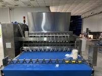 Machine de remplissage de crème de confiture entièrement automatique de beignet de côté supérieur Injection de remplissage de beignet pour le gâteau Berliner de beignet Croissant avec le tri