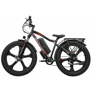 Ab stok yağ lastik entegre wheel26 inç bisikletleri elektrikli 48500 ah W Cruiser elektrikli bisiklet şehir bisiklet arka koltuk ile