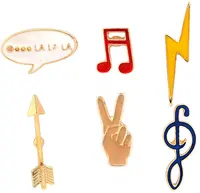 Badge en émail rigide avec logo métallique, 10 pièces, bon marché, personnalisé, pour instrument de musique, vêtements, pince de guitare, à revers