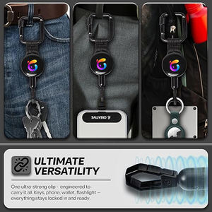 ที่ใส่บัตรแบบยืดหดได้พร้อมโลโก้สั่งทำ สายคล้องโลหะเหล็ก ตัวล็อคแบบคาราไบเนอร์ สำหรับพวงกุญแจเดินป่า <span class=keywords><strong>ใช้</strong></span>กับเคสมือถือ สำหรับงานโปรโมชั่น - Product Image 2