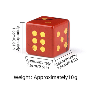 High Quality 16MM Square Dice Game Charms Accessories Natural <strong>Red</strong> jasper <strong>Stone</strong> Made - Product Image 6