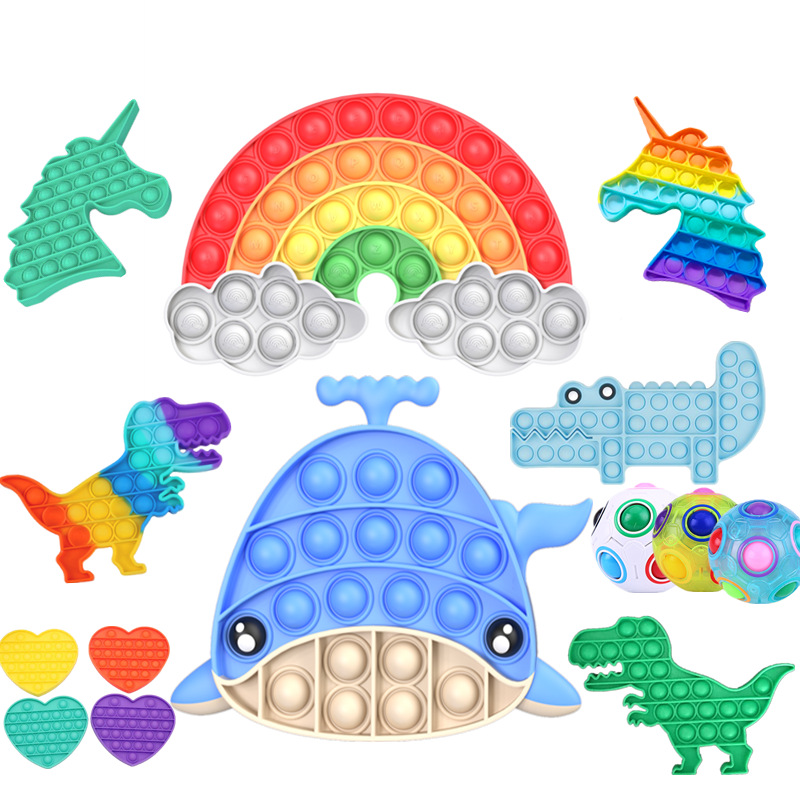 Горячая распродажа! Макарон фруктовый торт поп-Непоседа куб игрушки Радуга сенсорные Squeeze анти-стресс ручной игрушки для детей